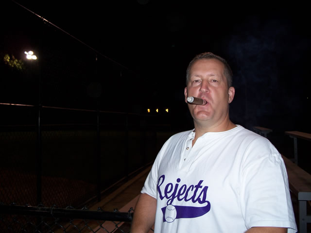 Stan lights up a victory cigar