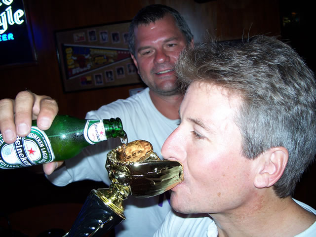 Mikey fills the cup for Wilbur